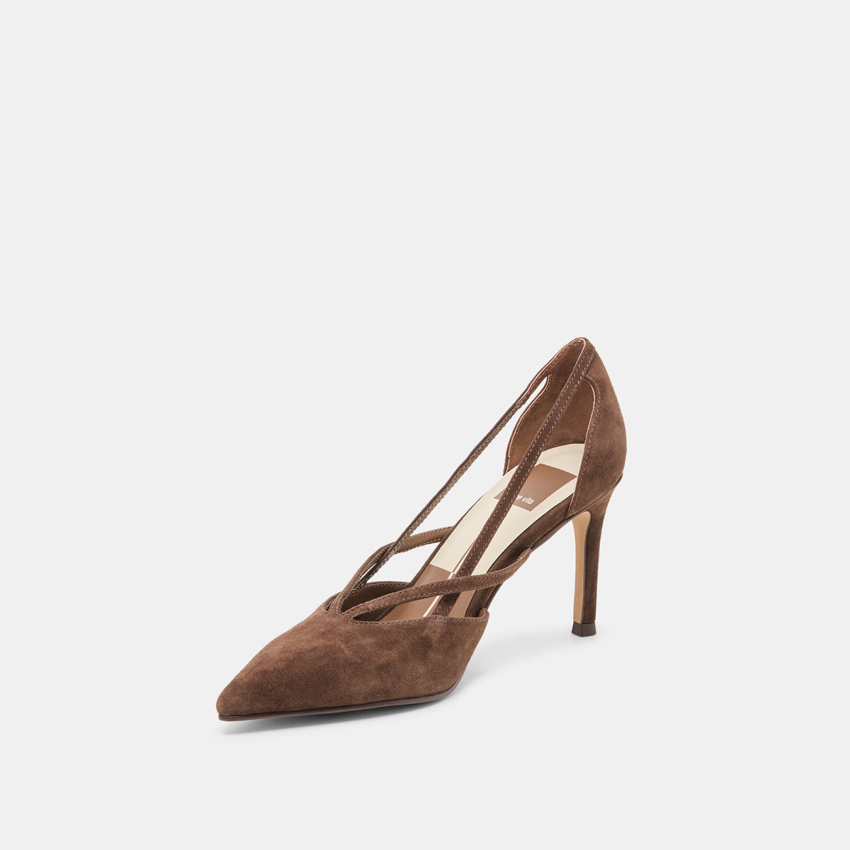Kaine Dk Brown Suede Heels | Dolce Vita Value