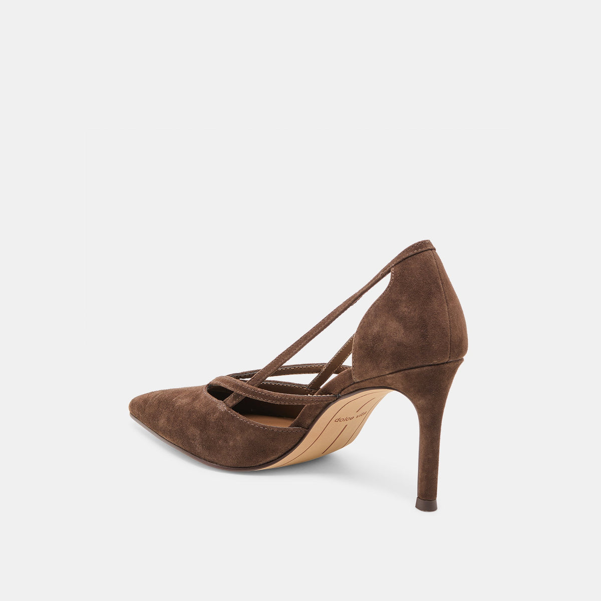 Kaine Dk Brown Suede Heels | Dolce Vita Value