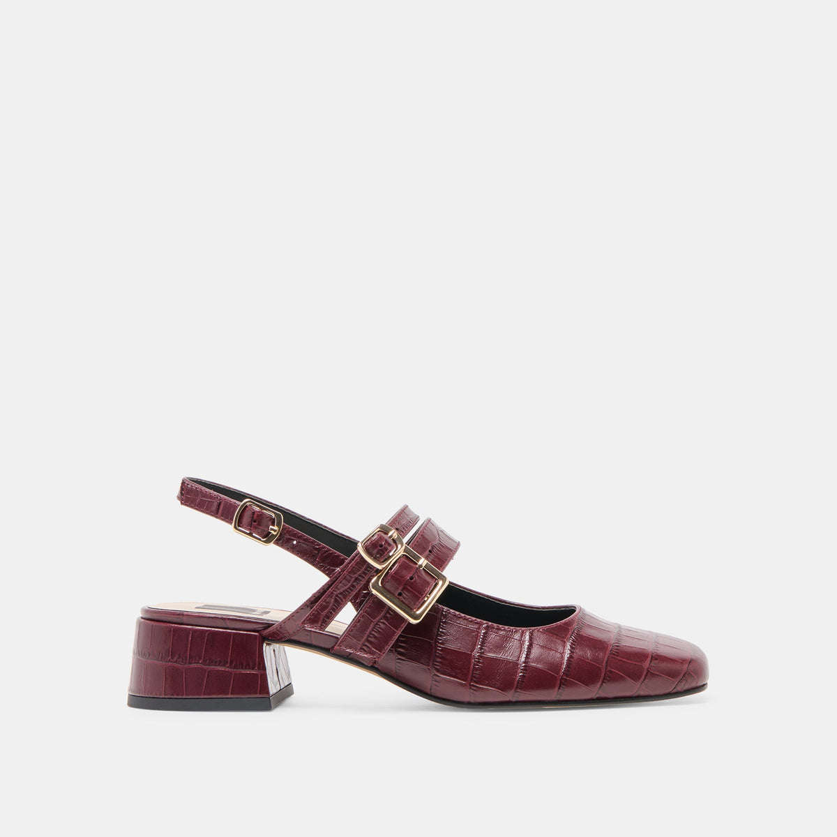 Patzy Oxblood Embossed Leather Heels | Dolce Vita Latest