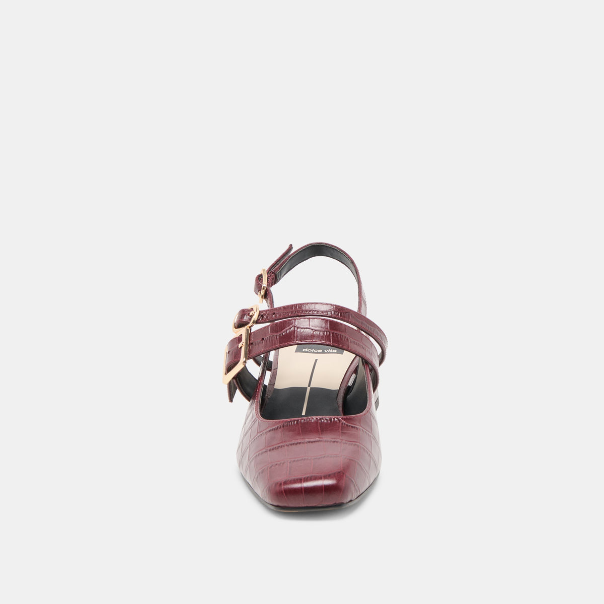 Patzy Oxblood Embossed Leather Heels | Dolce Vita Latest