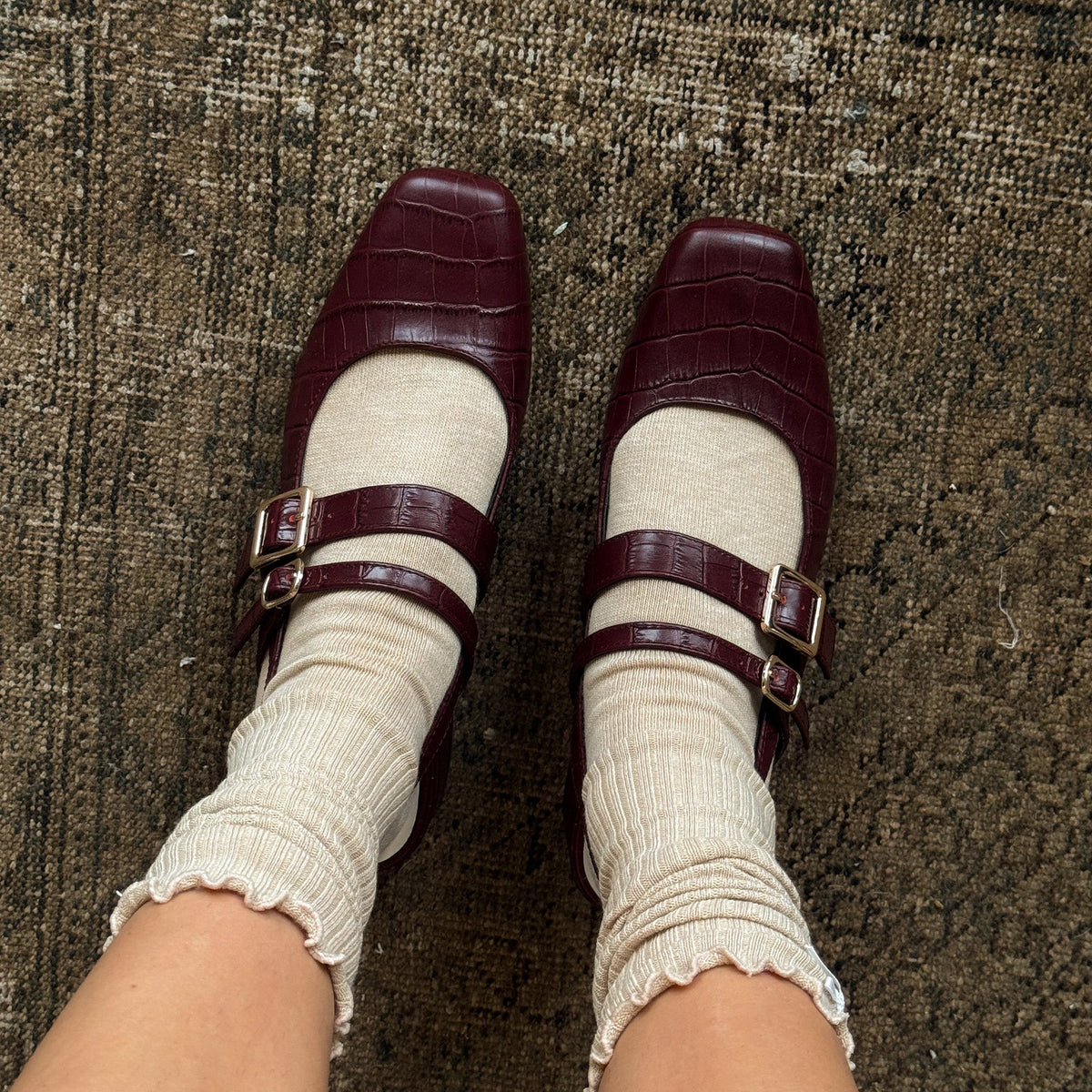 Patzy Oxblood Embossed Leather Heels | Dolce Vita Latest
