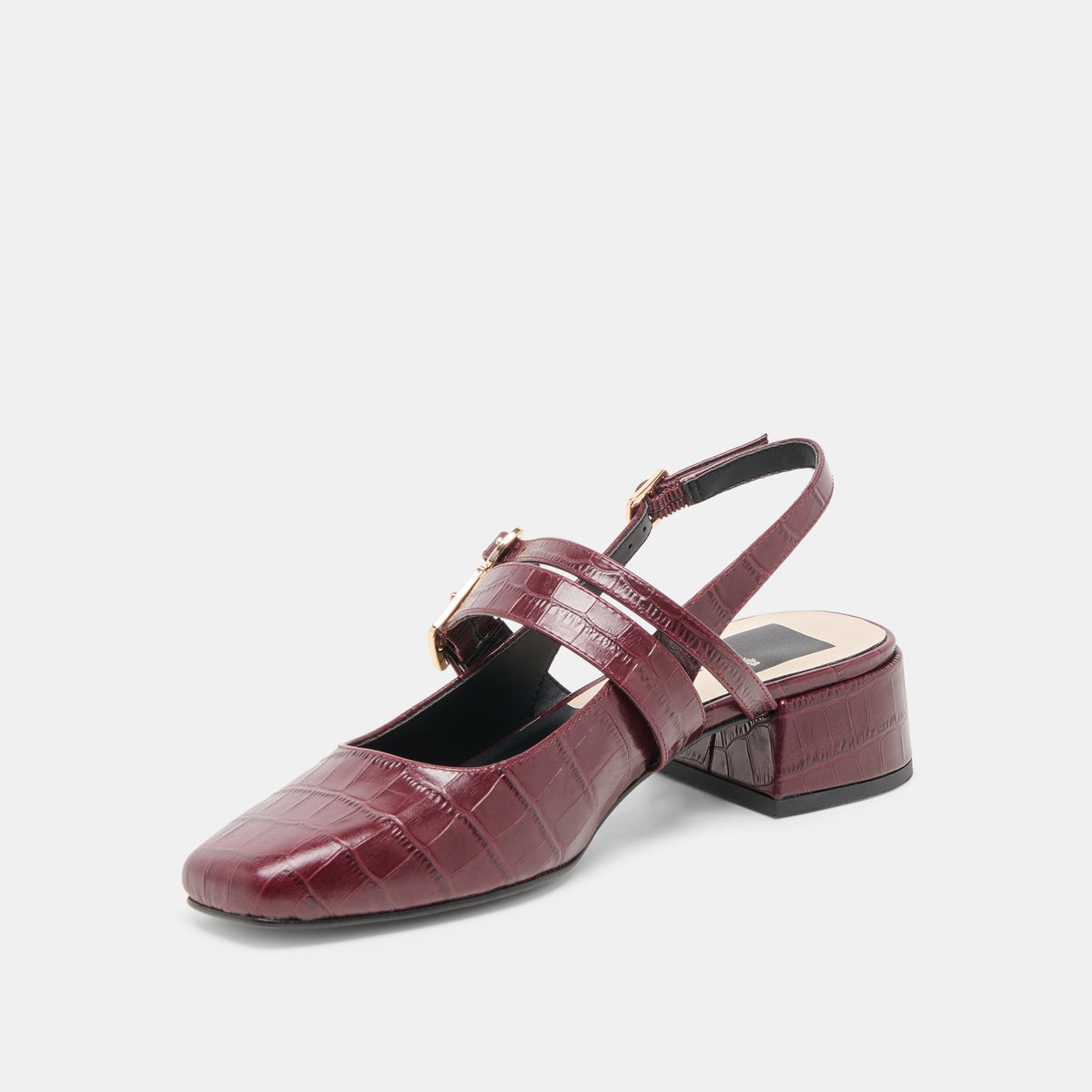 Patzy Oxblood Embossed Leather Heels | Dolce Vita Latest