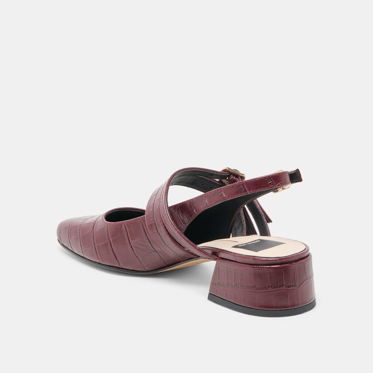 Patzy Oxblood Embossed Leather Heels | Dolce Vita Latest
