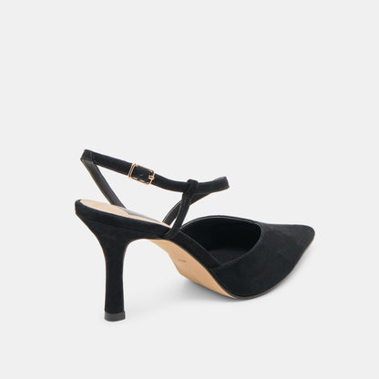 Kamra Onyx Suede Heels | Dolce Vita Deals