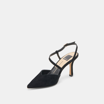 Kamra Onyx Suede Heels | Dolce Vita Deals