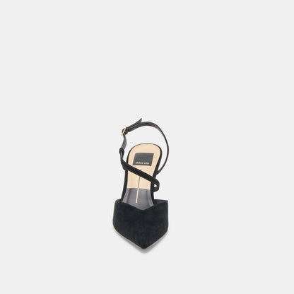 Kamra Onyx Suede Heels | Dolce Vita Deals
