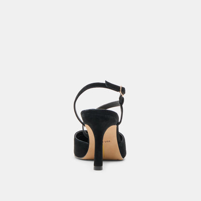Kamra Onyx Suede Heels | Dolce Vita Deals