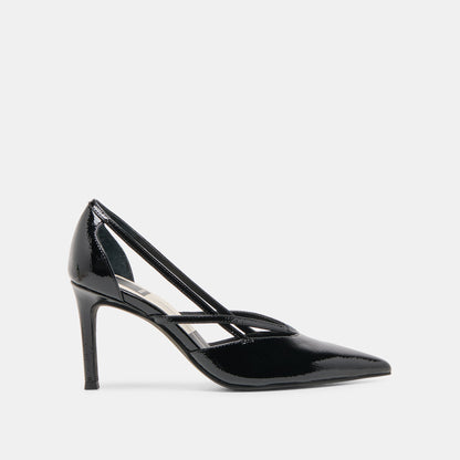 Kaine Midnight Crinkle Patent Leather Heels | Dolce Vita Signature