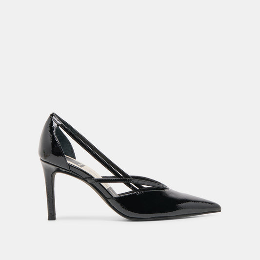 Kaine Midnight Crinkle Patent Leather Heels | Dolce Vita Signature