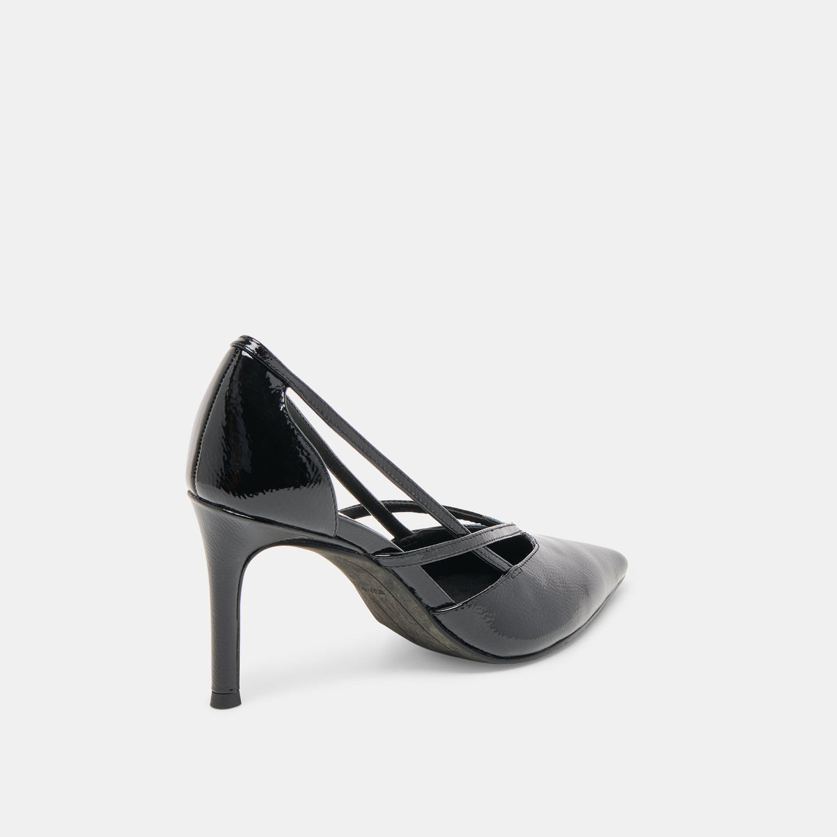 Kaine Midnight Crinkle Patent Leather Heels | Dolce Vita Signature