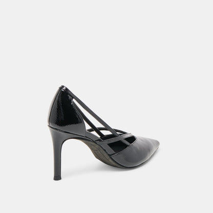 Kaine Midnight Crinkle Patent Leather Heels | Dolce Vita Signature
