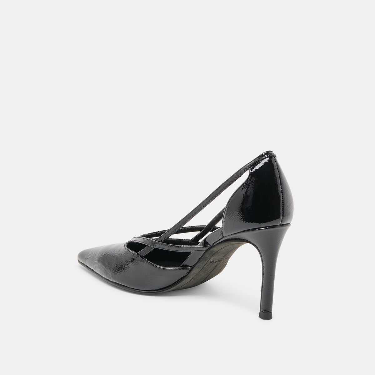 Kaine Midnight Crinkle Patent Leather Heels | Dolce Vita Signature