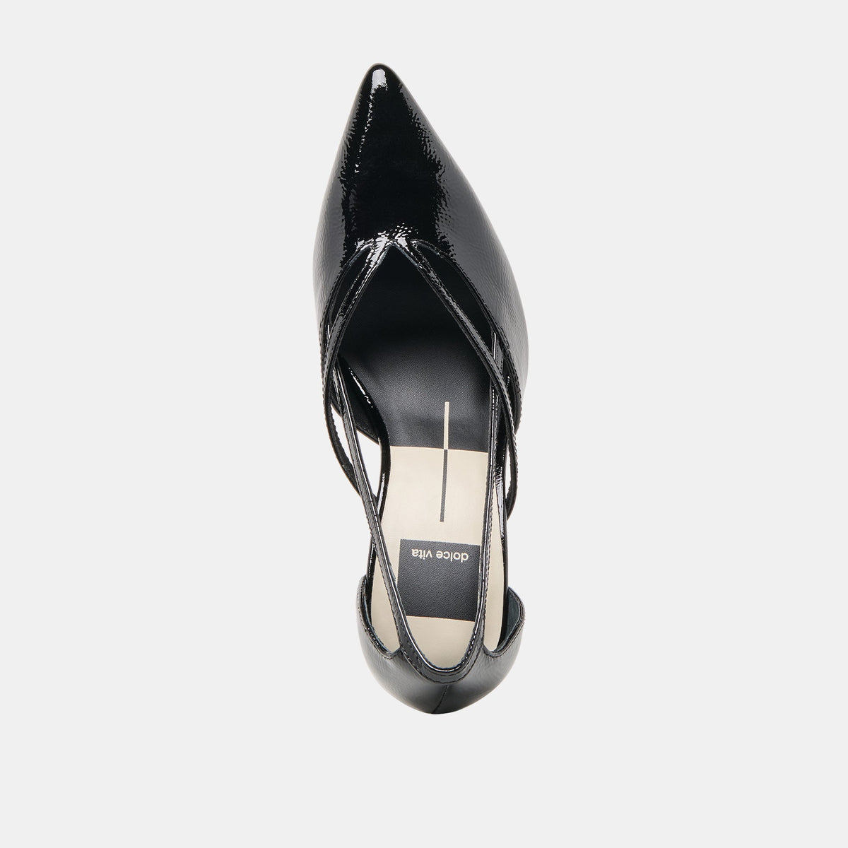 Kaine Midnight Crinkle Patent Leather Heels | Dolce Vita Signature
