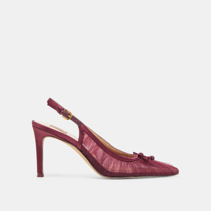 Yela Cranberry Tulle Heels | Dolce Vita Premium