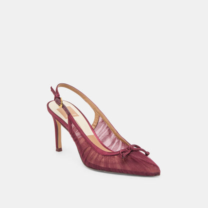 Yela Cranberry Tulle Heels | Dolce Vita Premium
