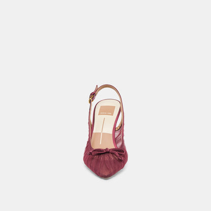 Yela Cranberry Tulle Heels | Dolce Vita Premium