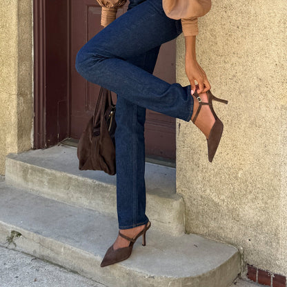 Kamra Dk Brown Suede Heels | Dolce Vita Special Offer
