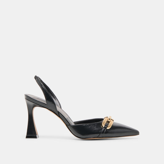 Malik Midnight Crinkle Patent Heels | Dolce Vita Value