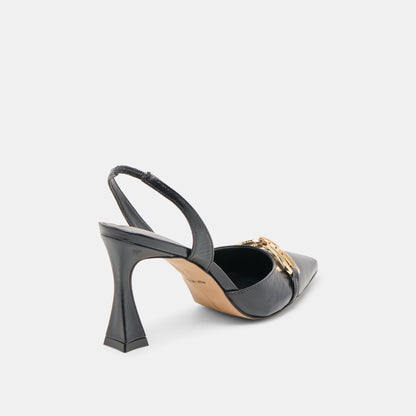 Malik Midnight Crinkle Patent Heels | Dolce Vita Value
