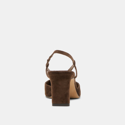Ginay Dk Brown Suede Heels | Dolce Vita Classic