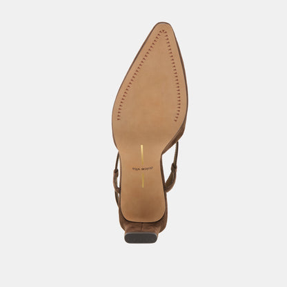 Ginay Dk Brown Suede Heels | Dolce Vita Classic