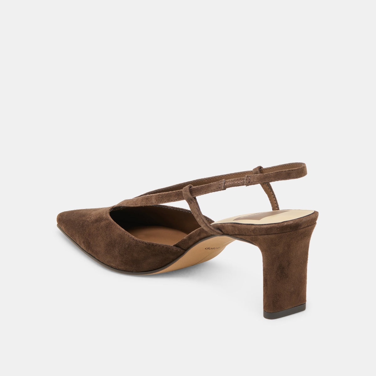 Ginay Dk Brown Suede Heels | Dolce Vita Classic