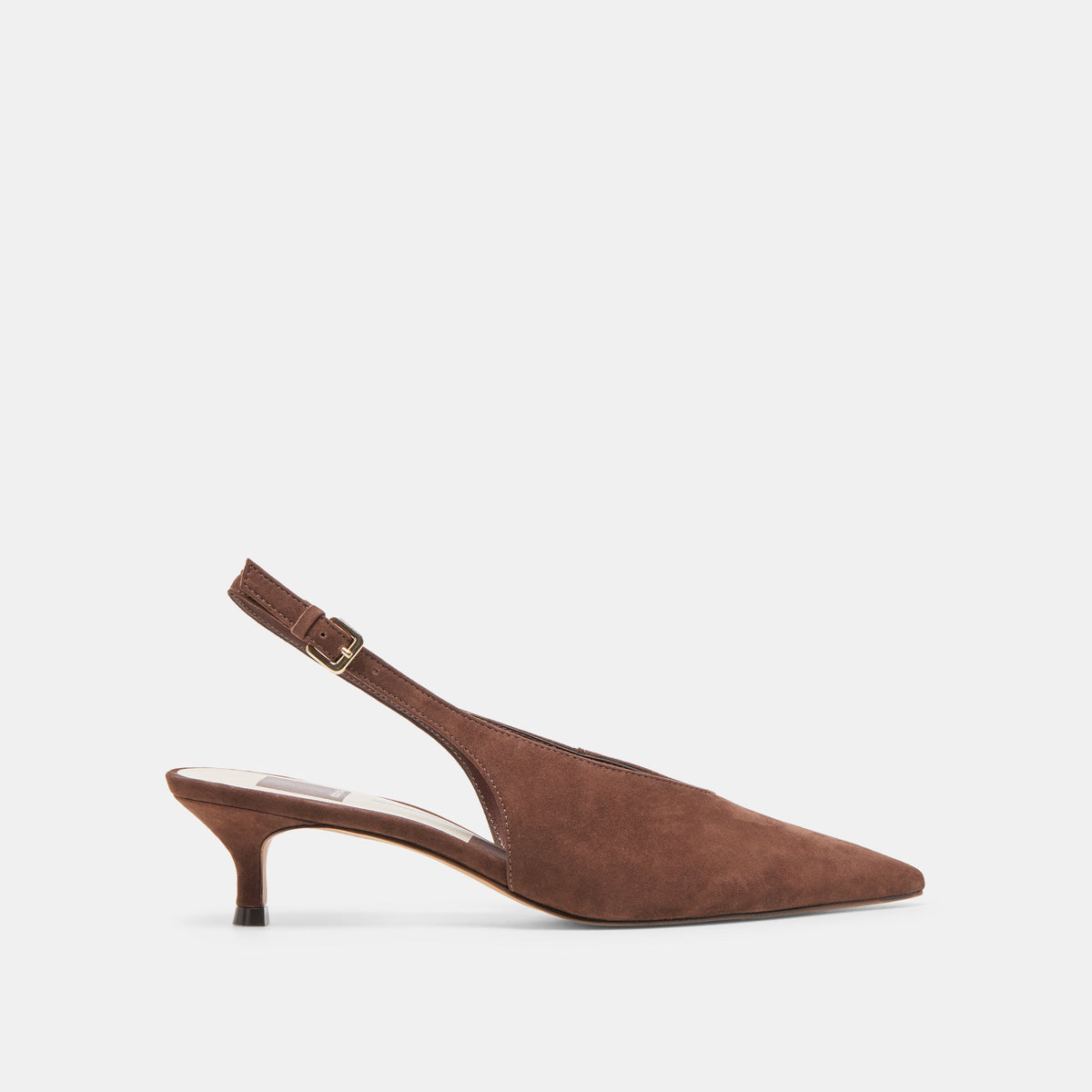 Alenna Dk Brown Suede Heels | Dolce Vita Value