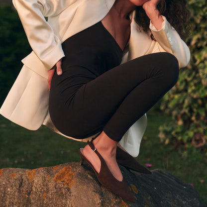 Alenna Dk Brown Suede Heels | Dolce Vita Value
