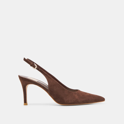 Elasi Dk Brown Nubuck Heels | Dolce Vita Signature