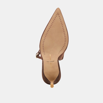 Elasi Dk Brown Nubuck Heels | Dolce Vita Signature