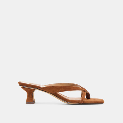 Brevel Dk Brown Suede Heels | Dolce Vita Popular