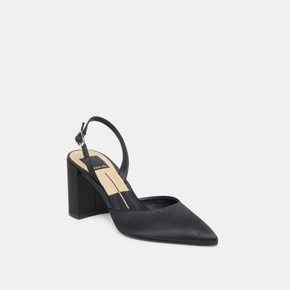 Carel Onyx Satin High Heels | Dolce Vita Trusted