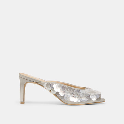 Samary Confetti Silver Satin Heels | Dolce Vita Recommended