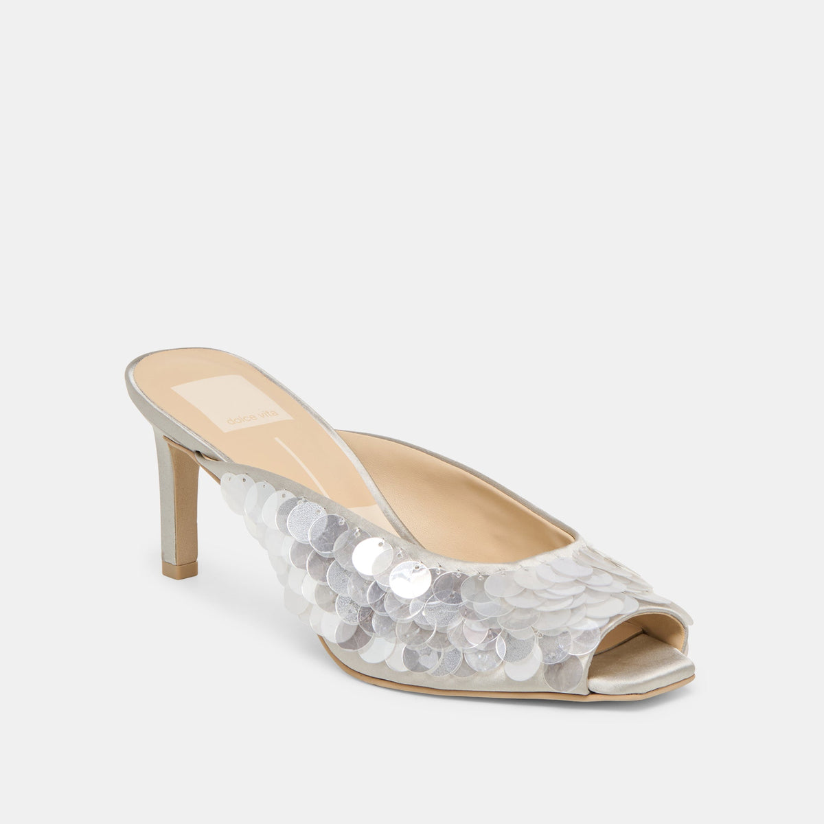 Samary Confetti Silver Satin Heels | Dolce Vita Recommended