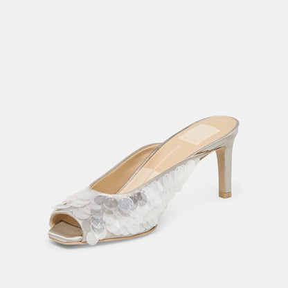 Samary Confetti Silver Satin Heels | Dolce Vita Recommended