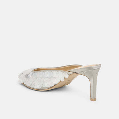 Samary Confetti Silver Satin Heels | Dolce Vita Recommended