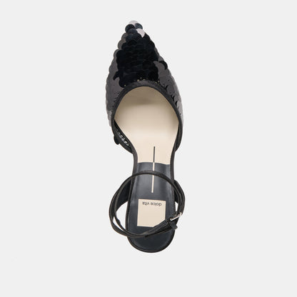 Elizza Confetti Onyx Woven Mesh Heels | Dolce Vita Discount