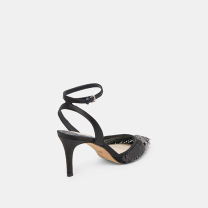 Elizza Confetti Onyx Woven Mesh Heels | Dolce Vita Discount