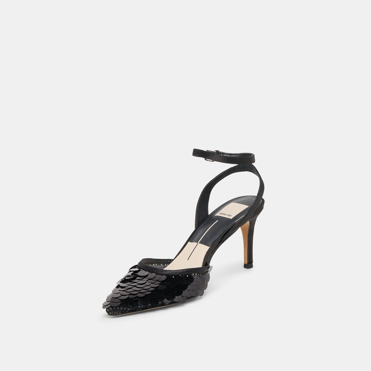 Elizza Confetti Onyx Woven Mesh Heels | Dolce Vita Discount