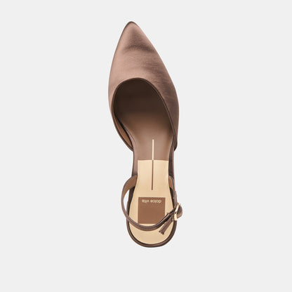 Carel Dk Brown Satin Heels | Dolce Vita Trending