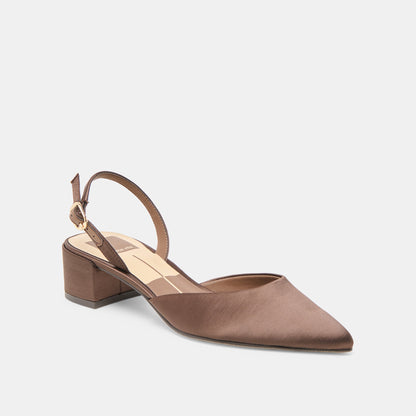 Carel Dk Brown Satin Heels | Dolce Vita Trending