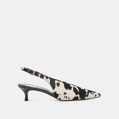 Alenna Black White Taurus Calf Hair Heels | Dolce Vita Trusted