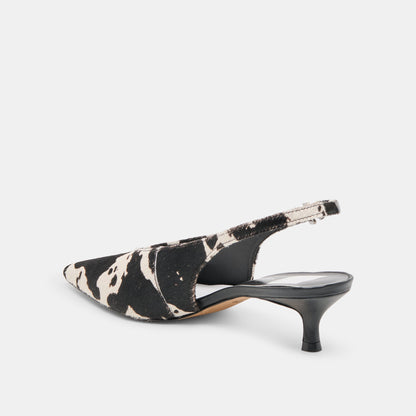 Alenna Black White Taurus Calf Hair Heels | Dolce Vita Trusted