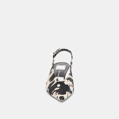 Alenna Black White Taurus Calf Hair Heels | Dolce Vita Trusted