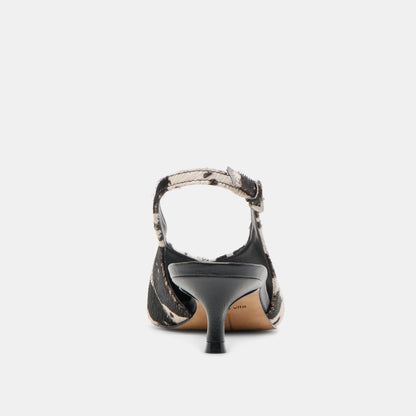 Alenna Black White Taurus Calf Hair Heels | Dolce Vita Trusted