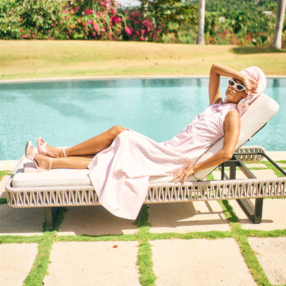 Reyes X Byrdie Golf Pink Plaid Gingham Heels | Dolce Vita Deals