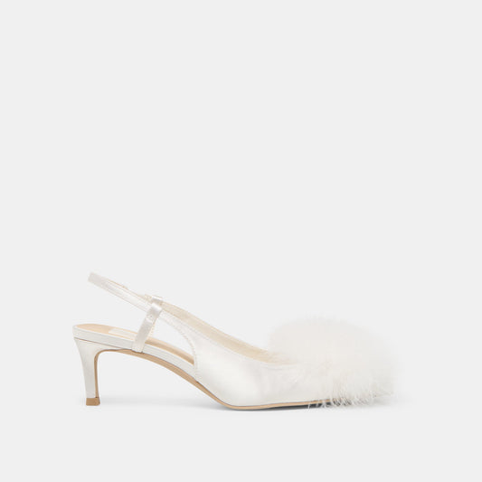 Kamy True White Satin Heels | Dolce Vita Best Price