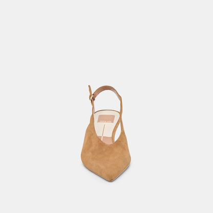 Alenna Lt Brown Suede Heels | Dolce Vita Featured