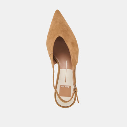 Alenna Lt Brown Suede Heels | Dolce Vita Featured