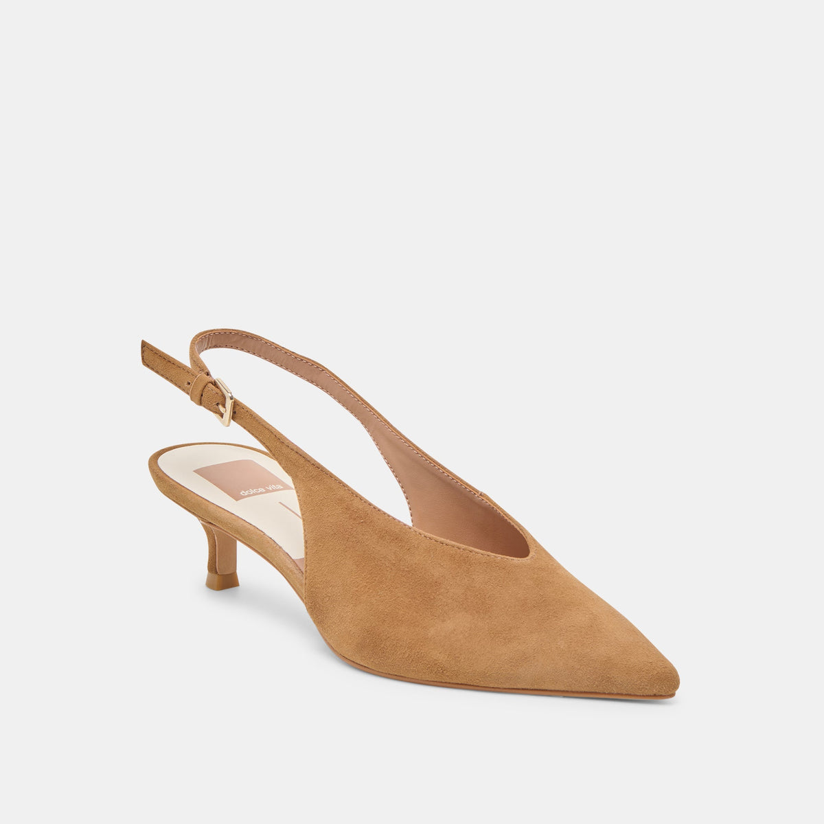 Alenna Lt Brown Suede Heels | Dolce Vita Featured